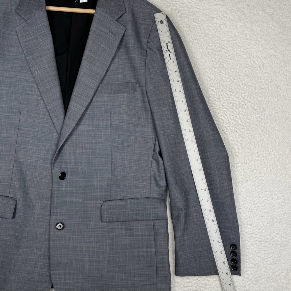 State & Liberty Athletic Fit Stretch Blazer Mens Sz 46 Heathered Grey